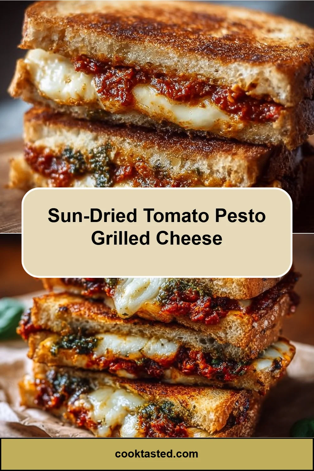 Sun-Dried Tomato Pesto Grilled Cheese