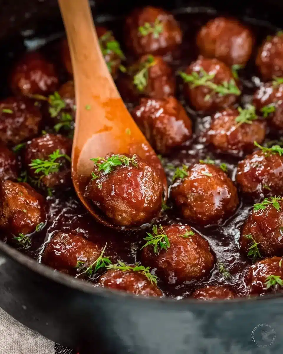 Easy Grape Jelly Meatballs Recipe