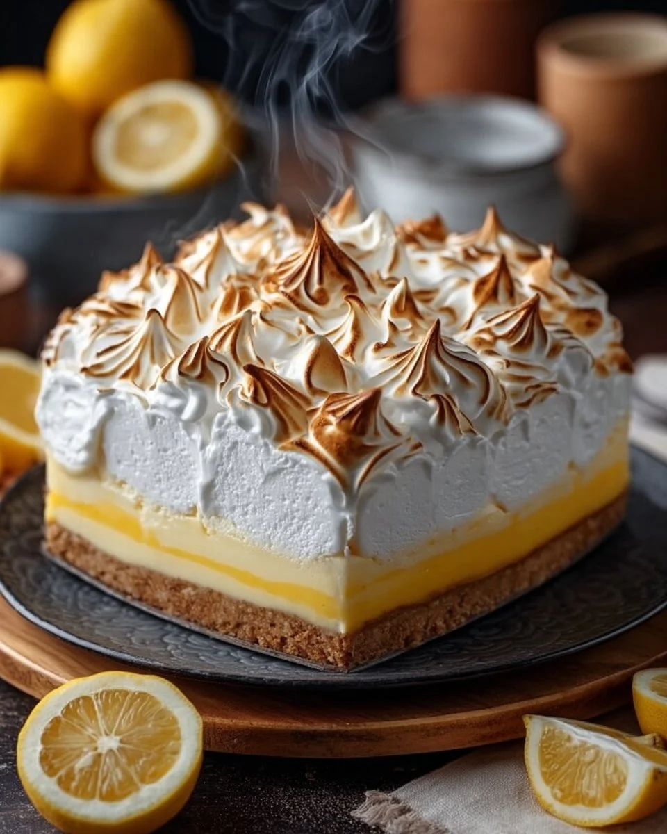 Triple Lemon Meringue Cheesecake