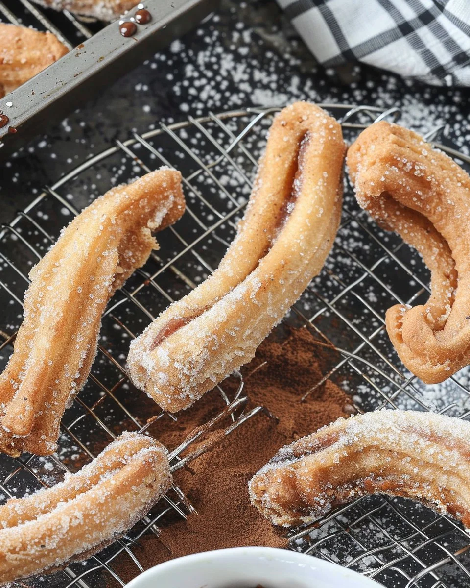Air Fryer Nutella Stuffed Churros
