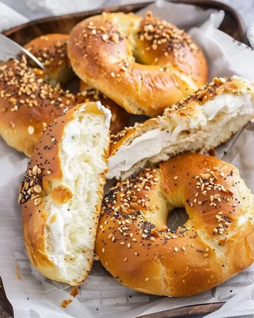 Air fryer protein bagels, a healthy and delicious snack option.