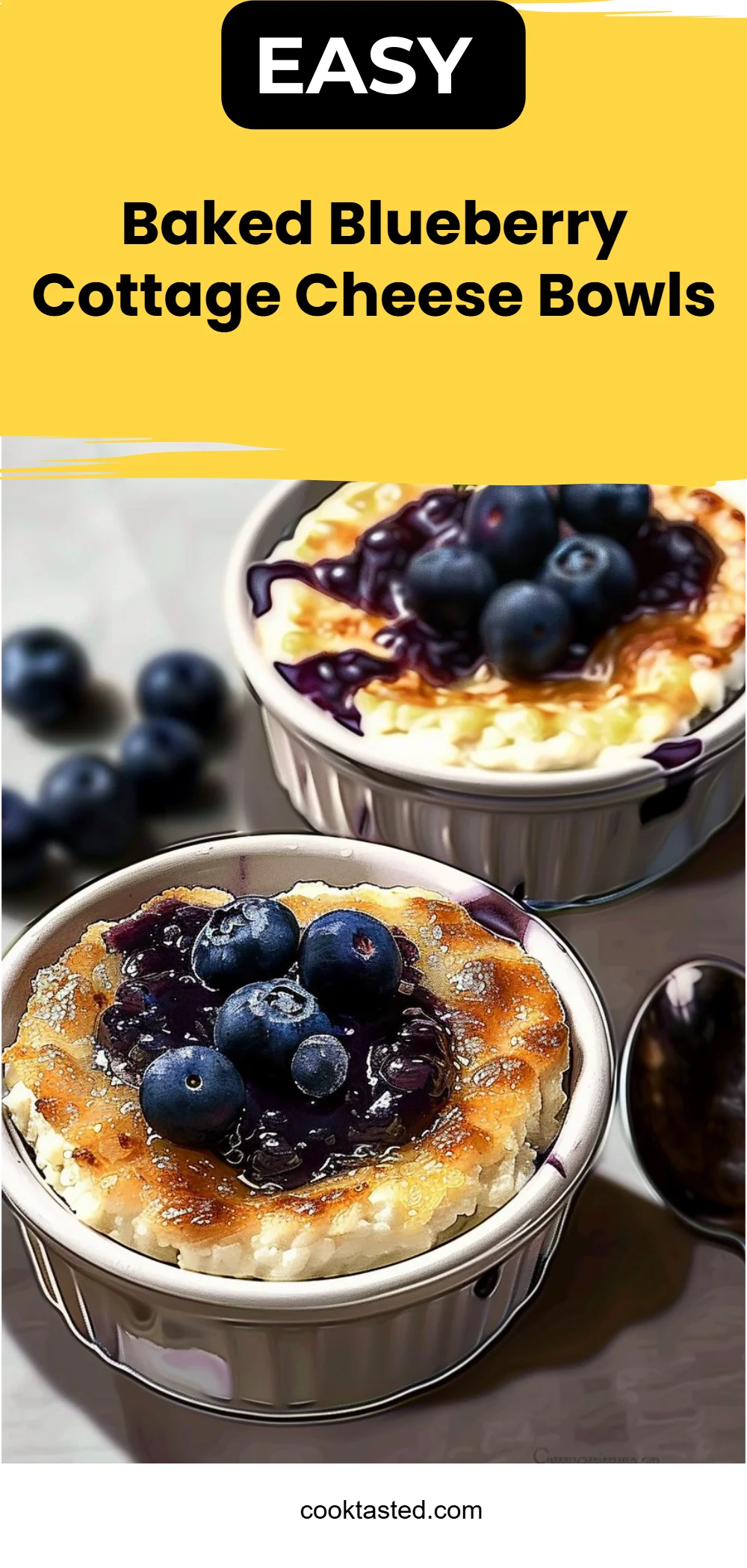 Baked Blueberry Cottage Cheese Bowls