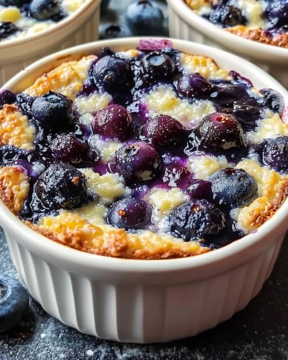 Baked Blueberry Cottage Cheese Bowls