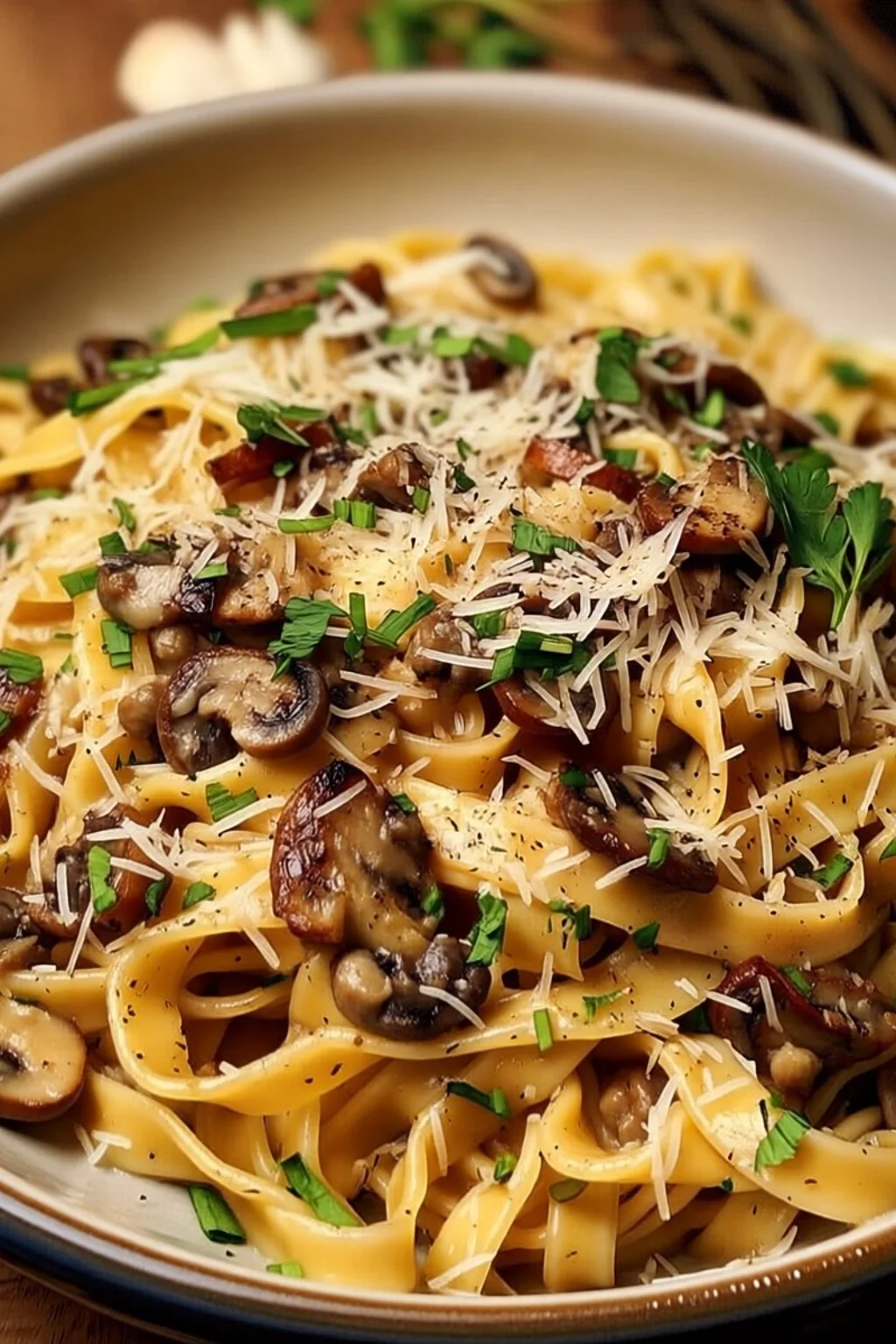 Caramelized Leek and Mushroom Gruyere Pasta