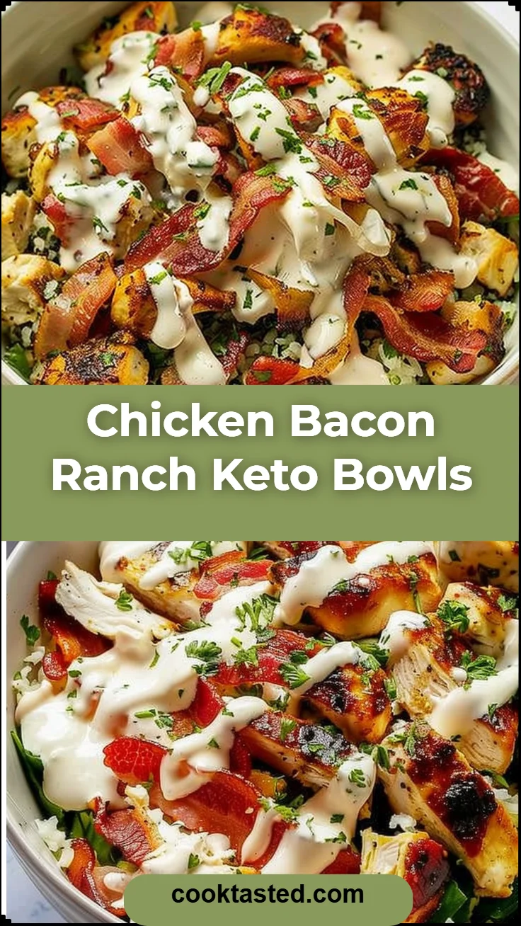 Chicken Bacon Ranch Keto Bowls