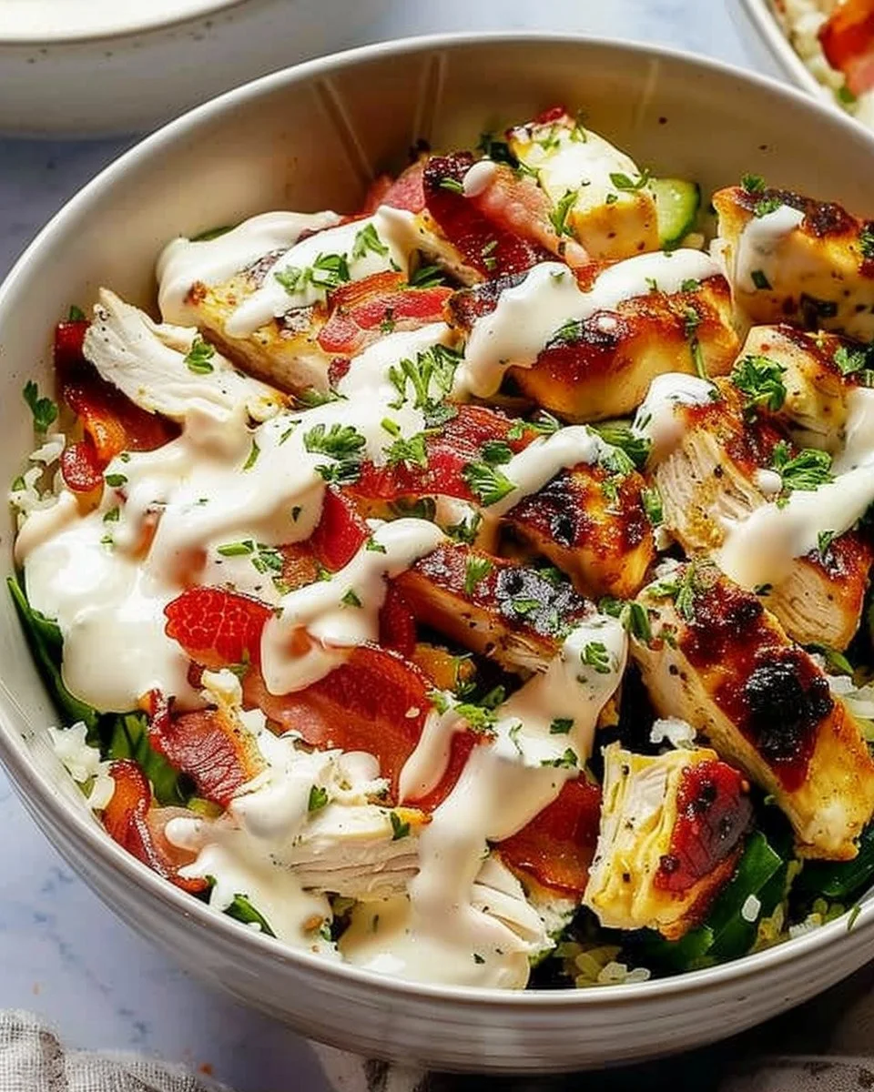 Chicken Bacon Ranch Keto Bowls