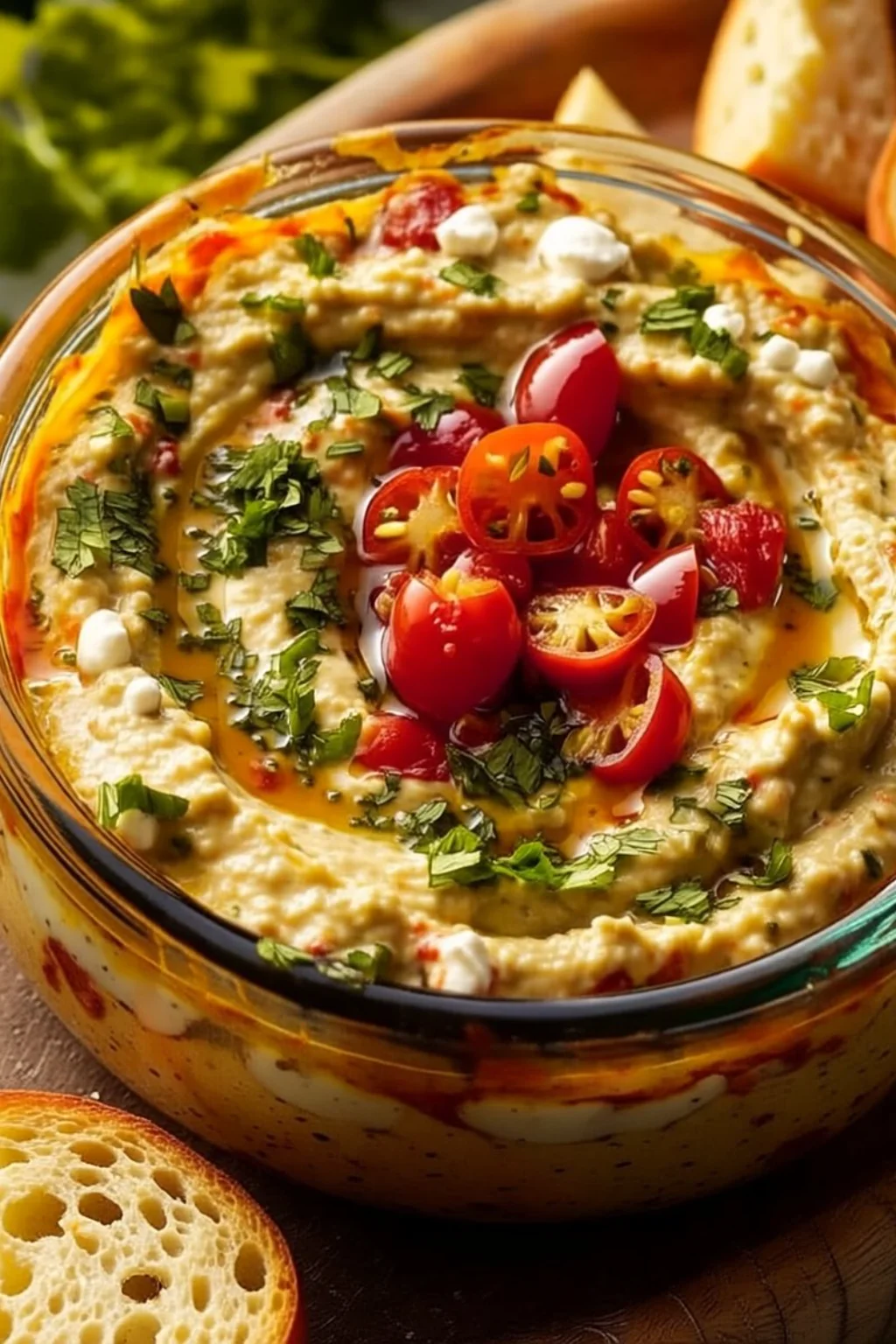Creamy Feta and Roasted Red Pepper Dip