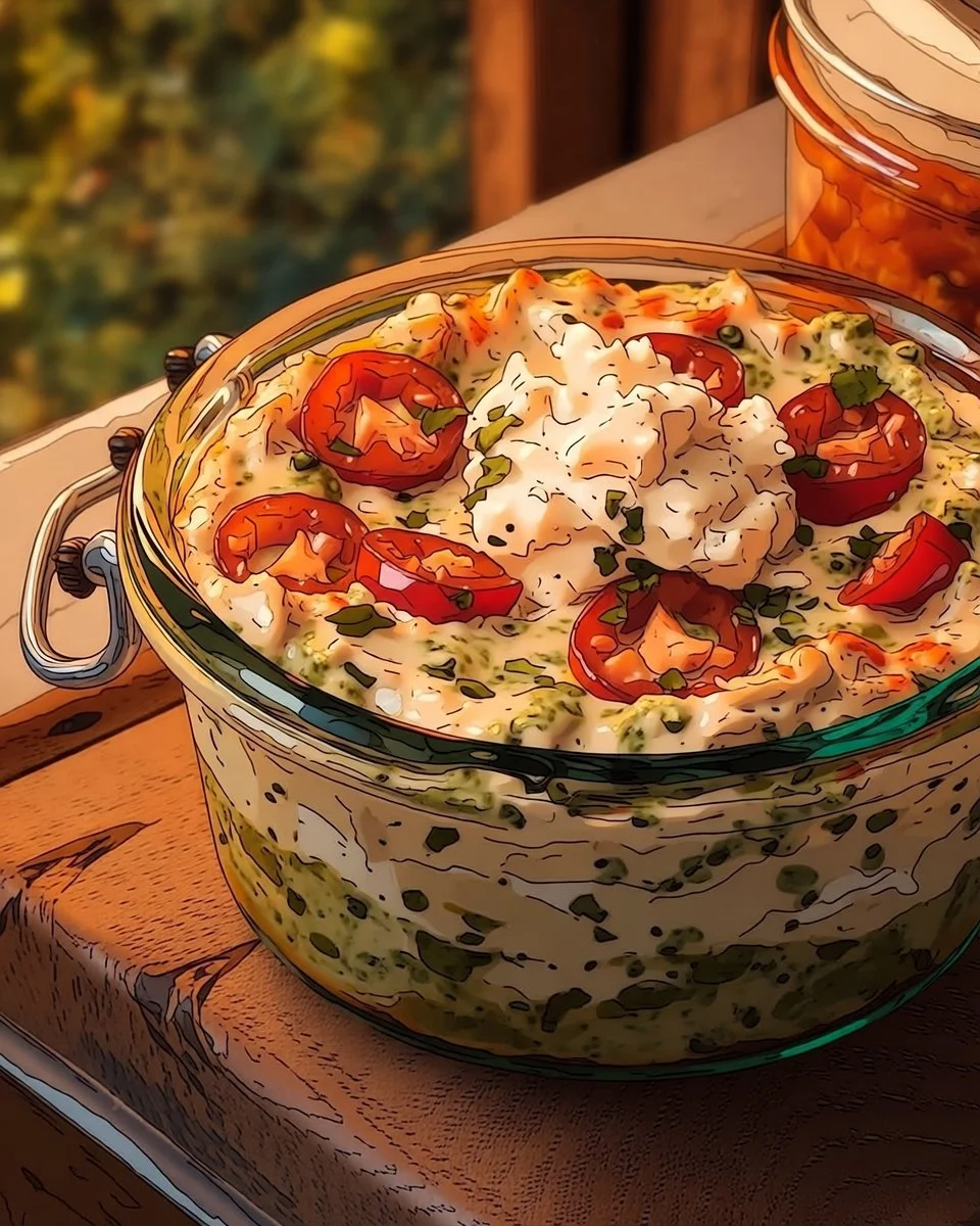 Creamy Feta and Roasted Red Pepper Dip