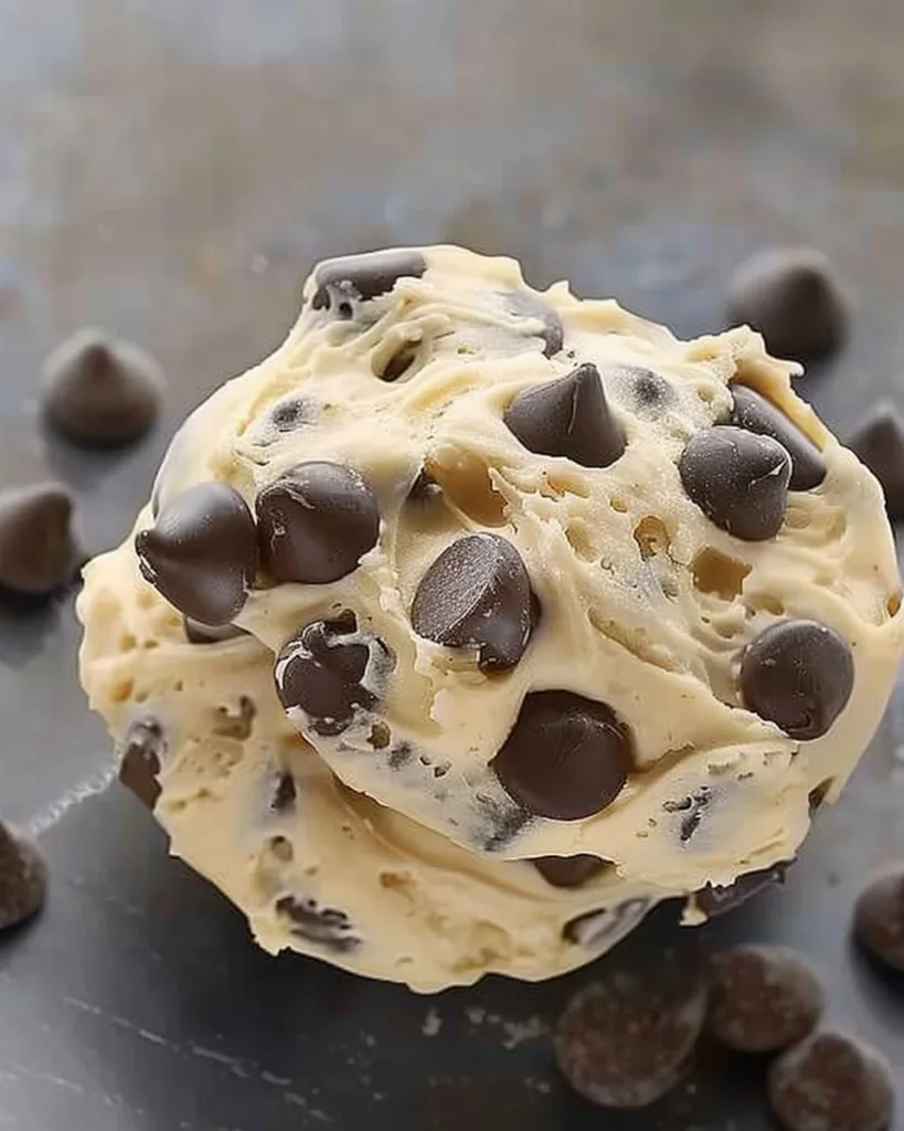 Delicious creamy Greek yogurt cookie dough ready to enjoy