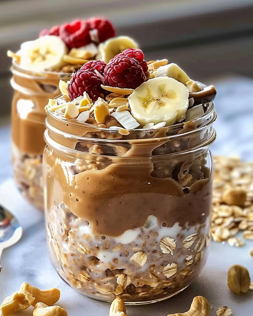 High-Protein Peanut Butter Overnight Oats