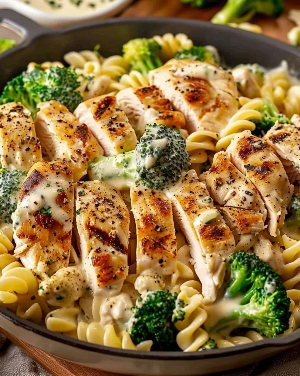 Creamy Rotisserie Chicken Broccoli Pasta
