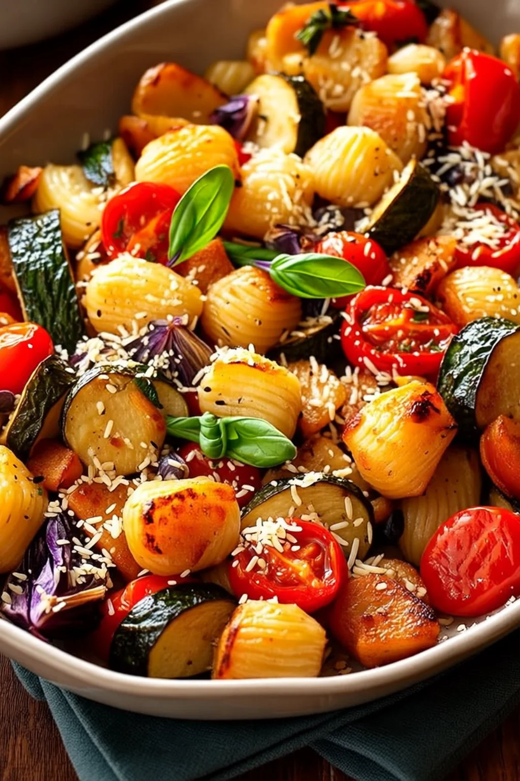 Crispy Roasted Vegetables with Gnocchi