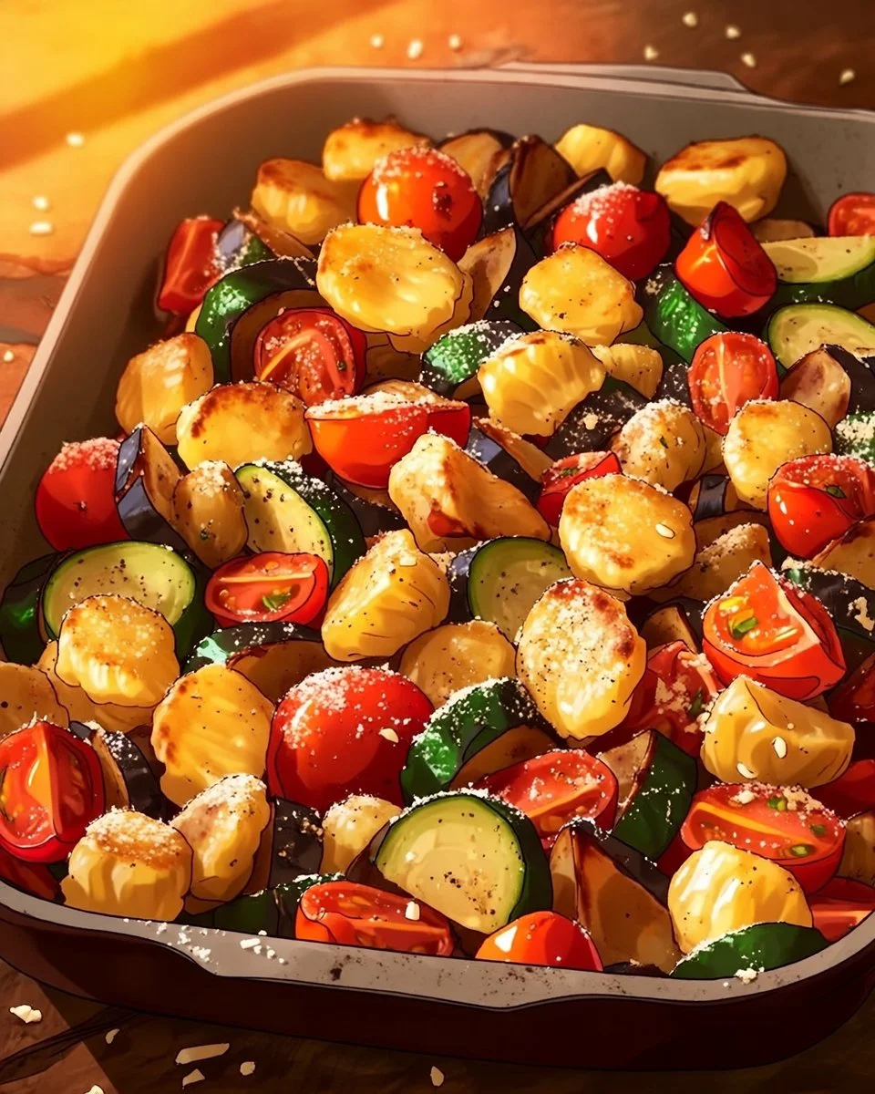 Crispy Roasted Vegetables with Gnocchi