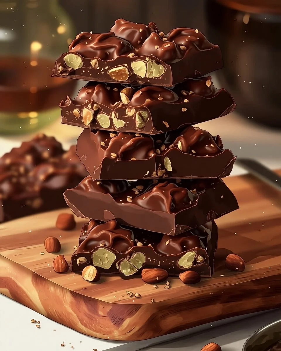 Dark Chocolate Nut Squares