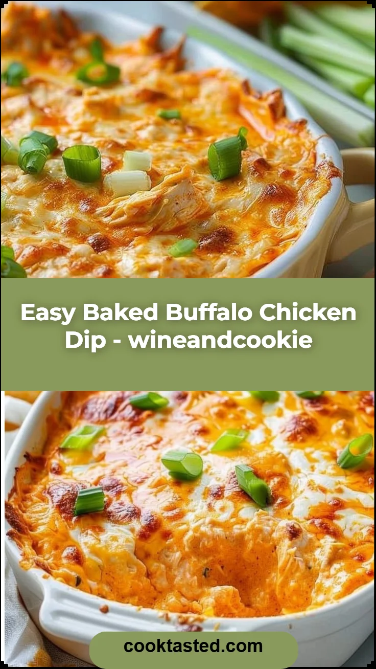 Easy Baked Buffalo Chicken Dip - wineandcookie