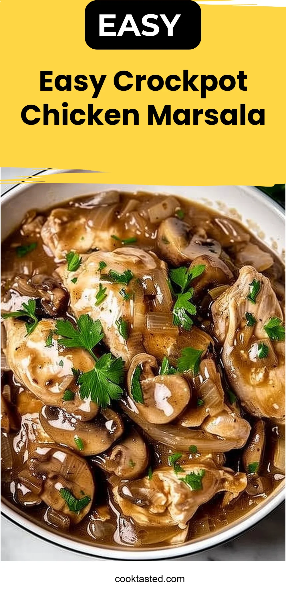 Easy Crockpot Chicken Marsala