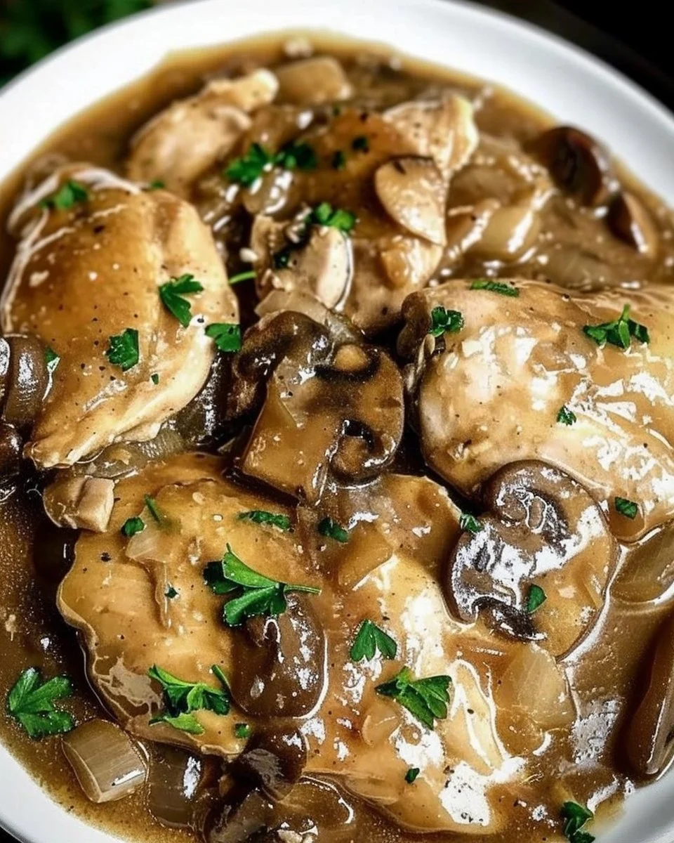 Easy Crockpot Chicken Marsala