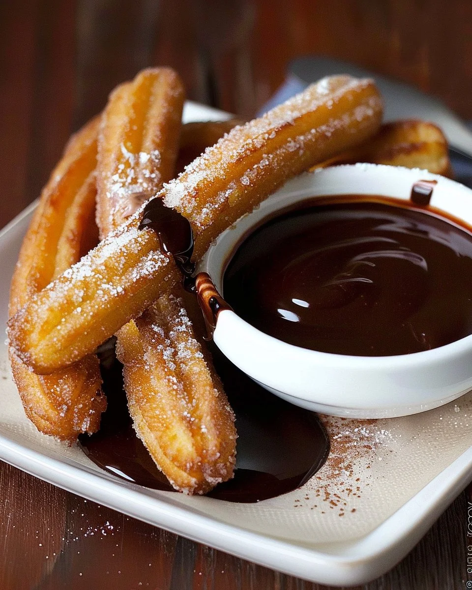 Easy Homemade Churros with Chocolate Sauce