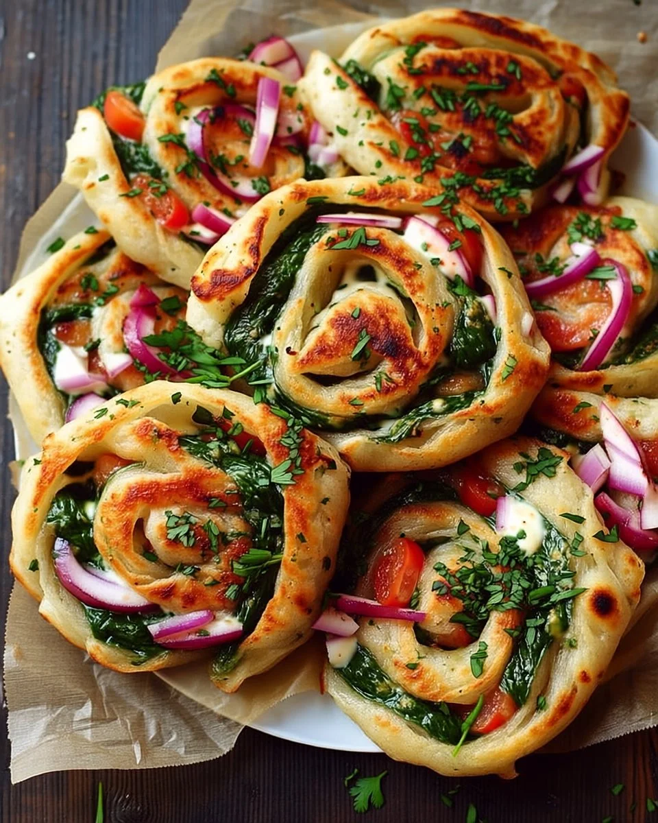 Delicious Mediterranean pinwheels loaded with fresh ingredients and vibrant flavors