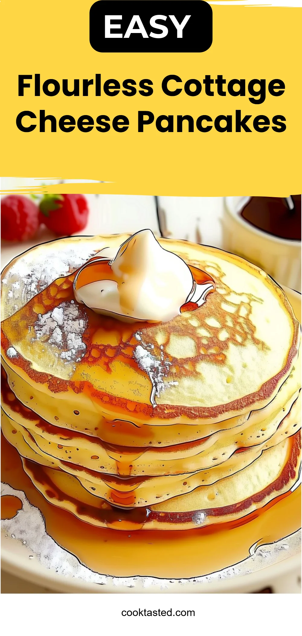 Flourless Cottage Cheese Pancakes