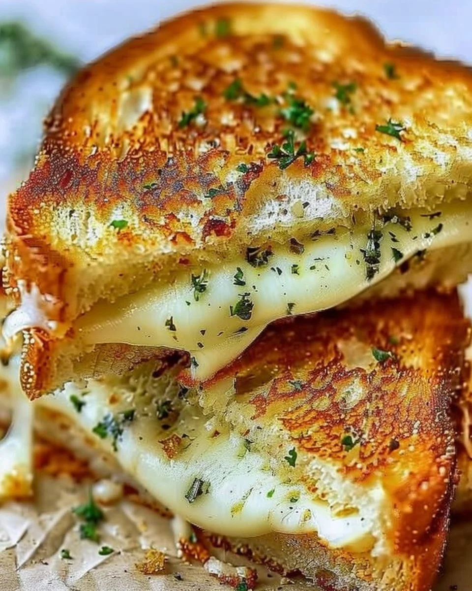 Garlic Bread Grilled Cheese