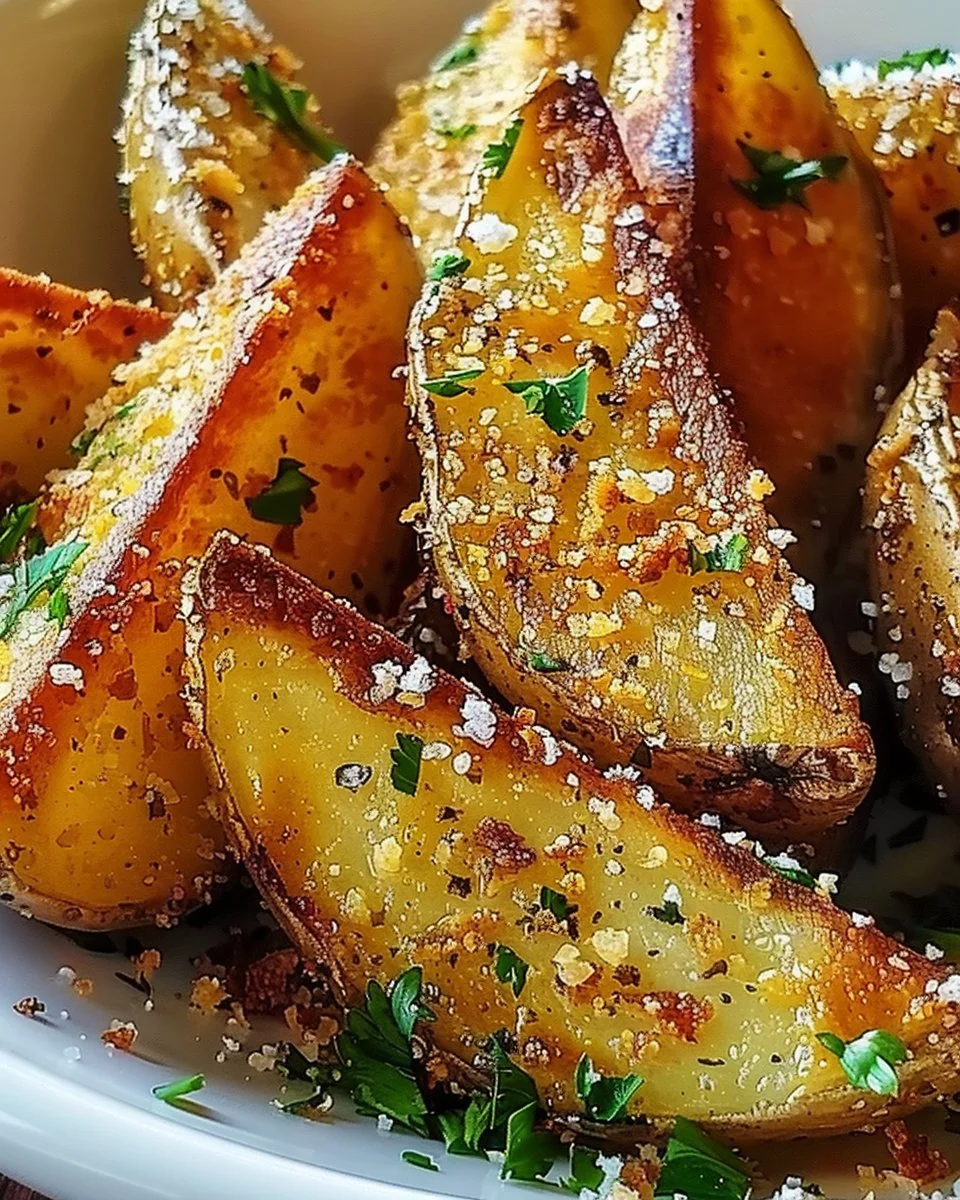Garlic Parmesan Potato Wedges