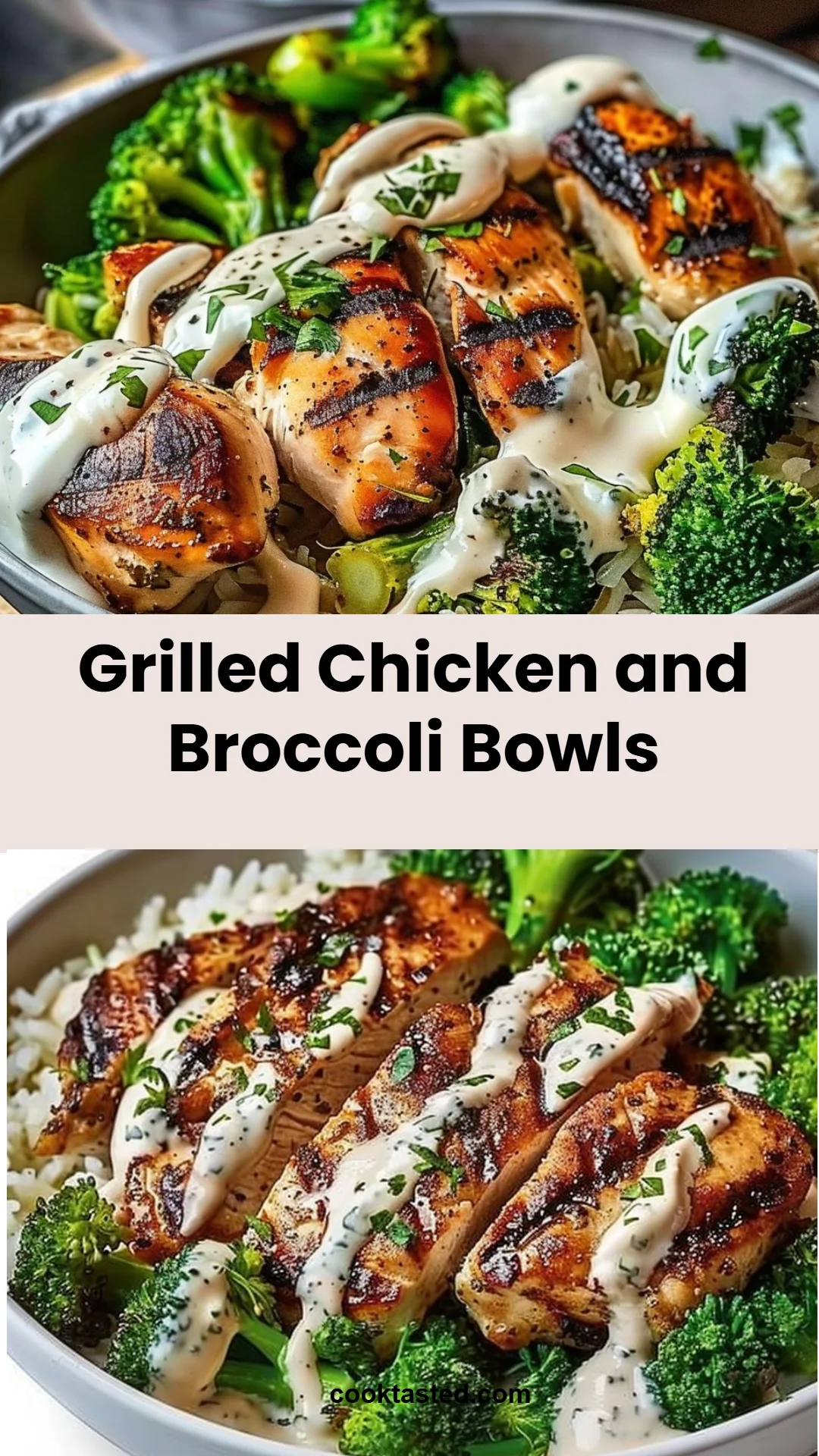 Grilled Chicken and Broccoli Bowls