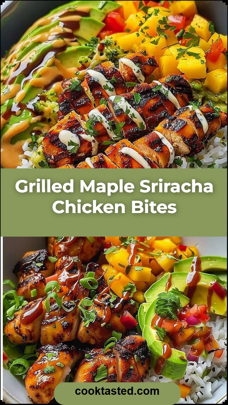 Grilled Maple Sriracha Chicken Bites