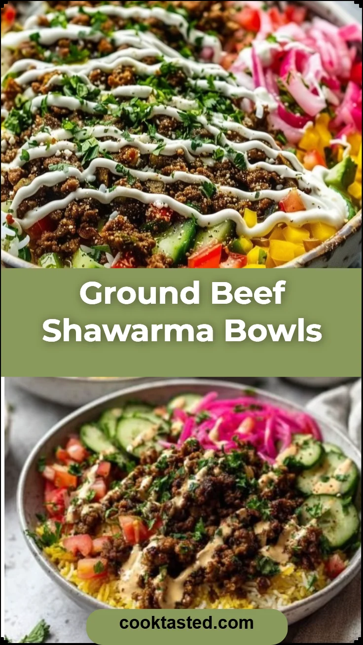 Ground Beef Shawarma Bowls