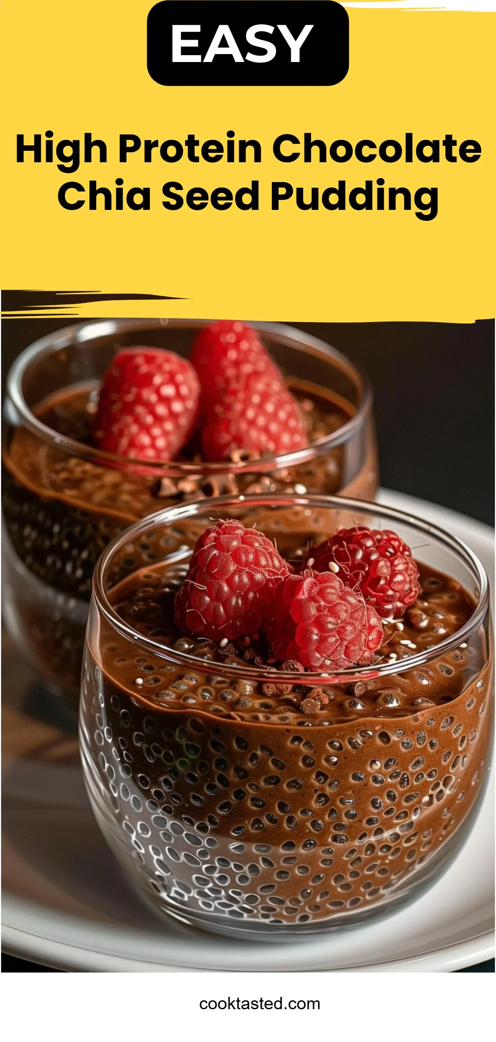 High Protein Chocolate Chia Seed Pudding