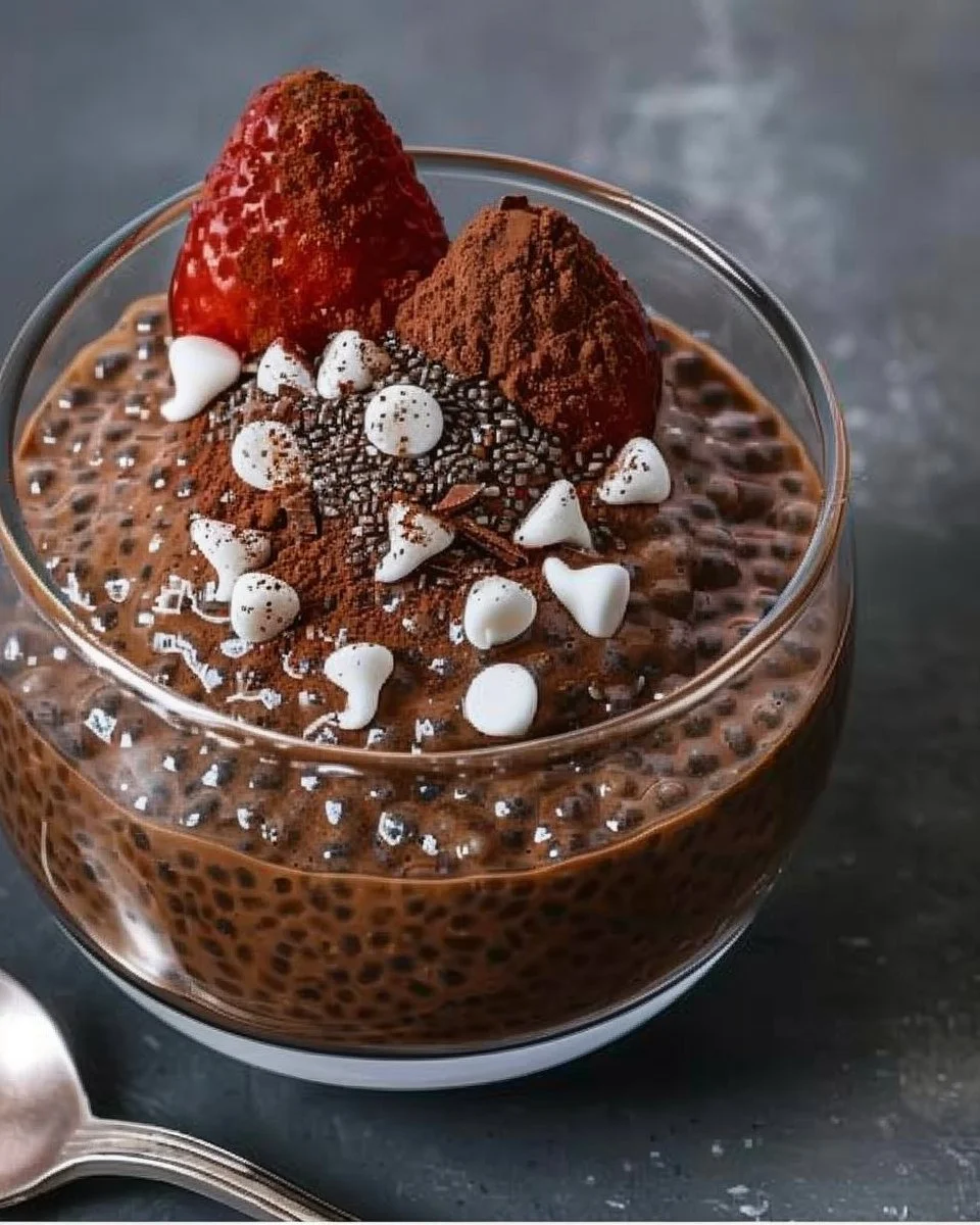 High Protein Chocolate Chia Seed Pudding
