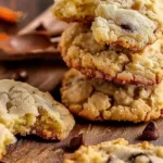 High-protein cottage cheese cookies on a wooden table