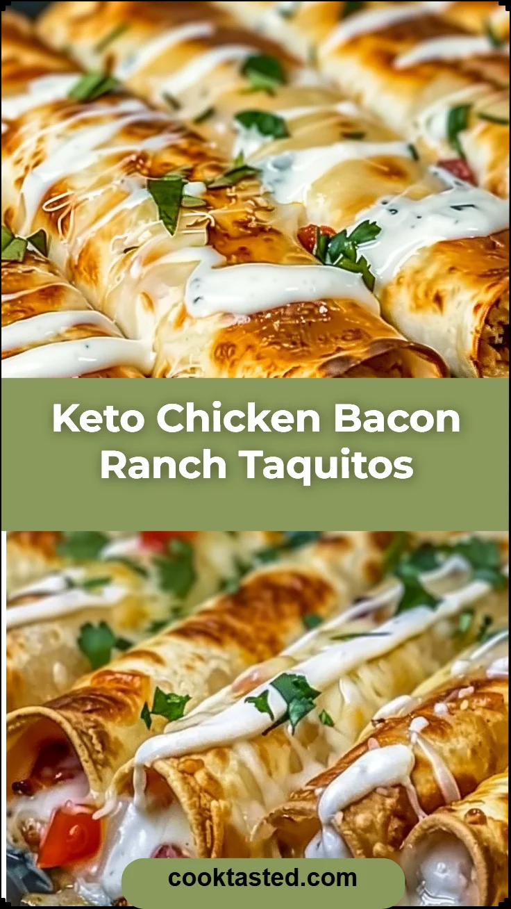Keto Chicken Bacon Ranch Taquitos
