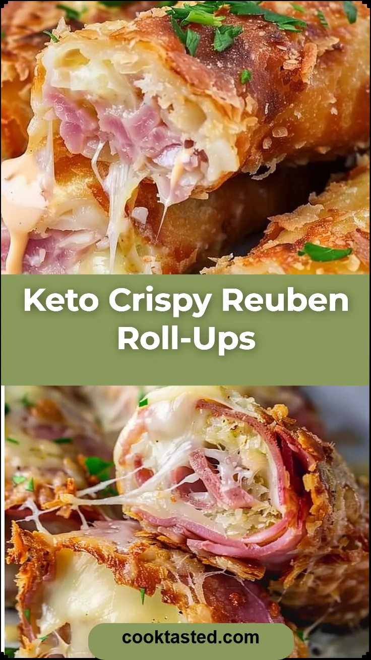 Keto Crispy Reuben Roll-Ups