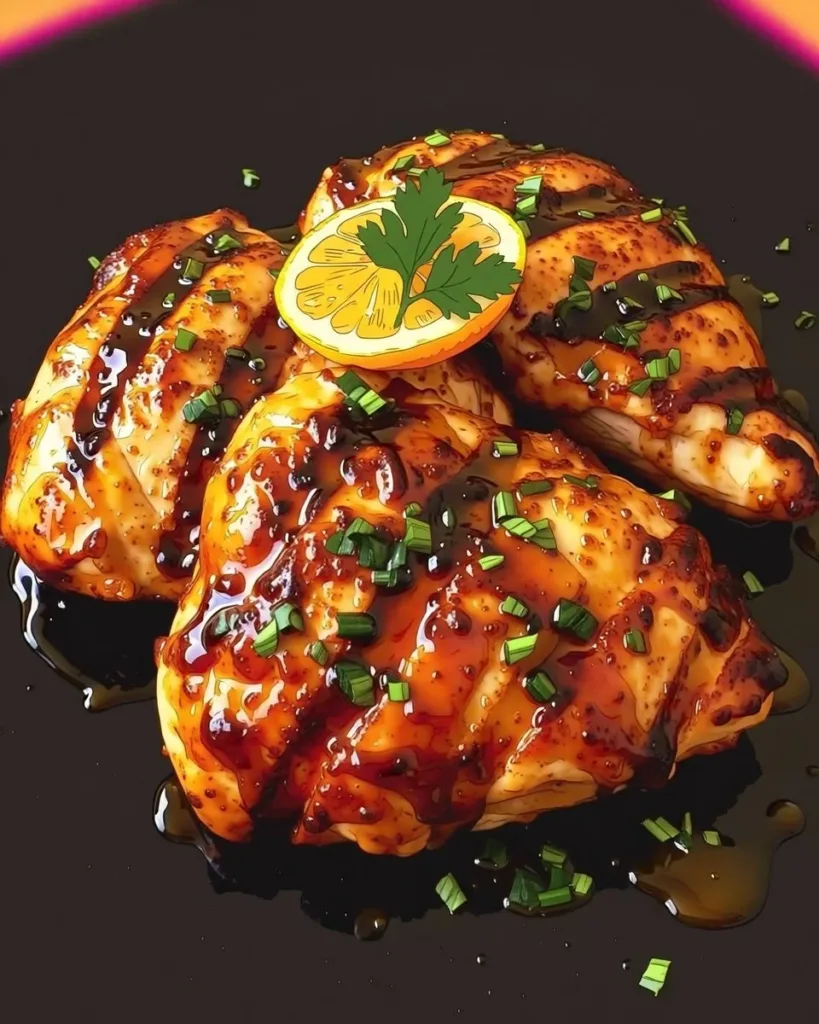 Delicious Key West grilled chicken served with a tropical side