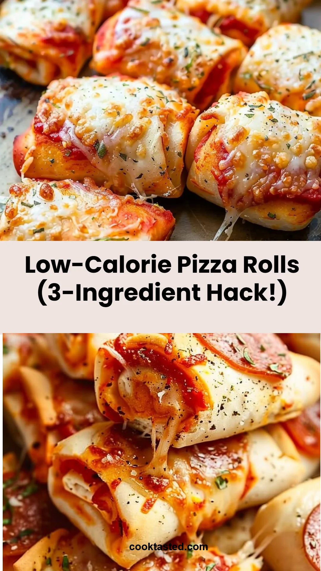 Low-Calorie Pizza Rolls (3-Ingredient Hack!)