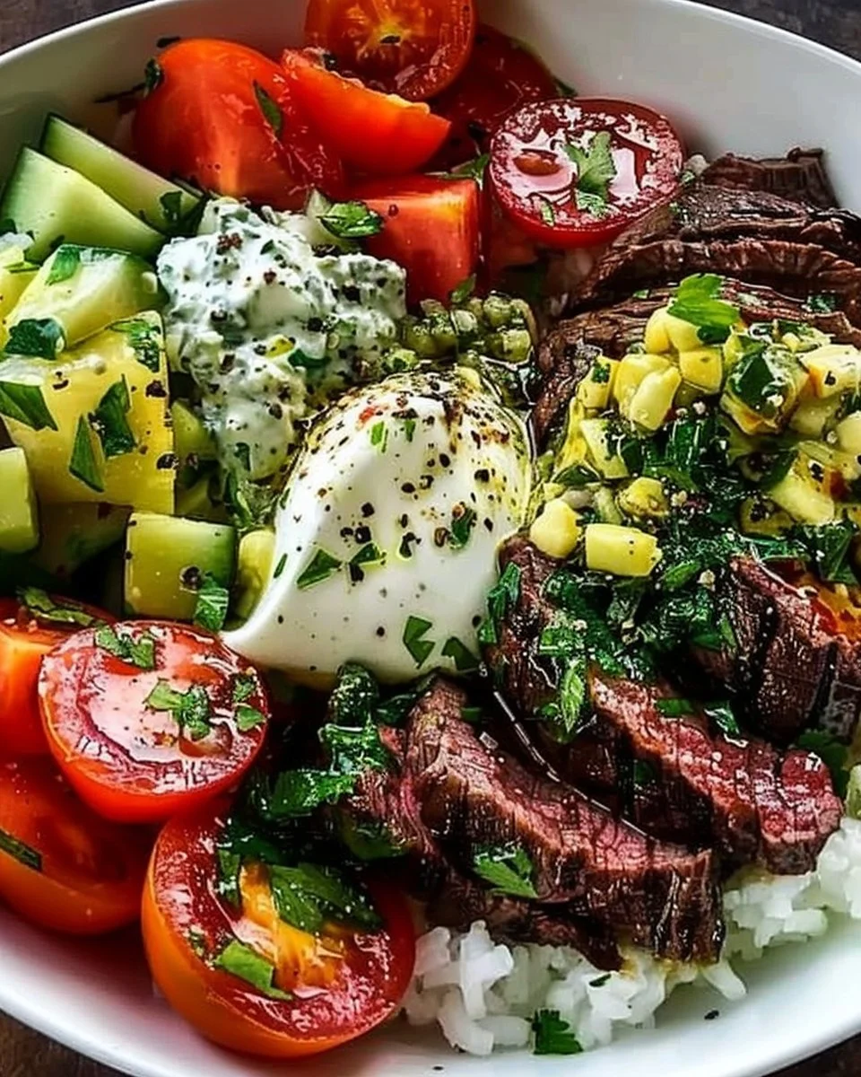 Mediterranean Steak Bowl Recipe