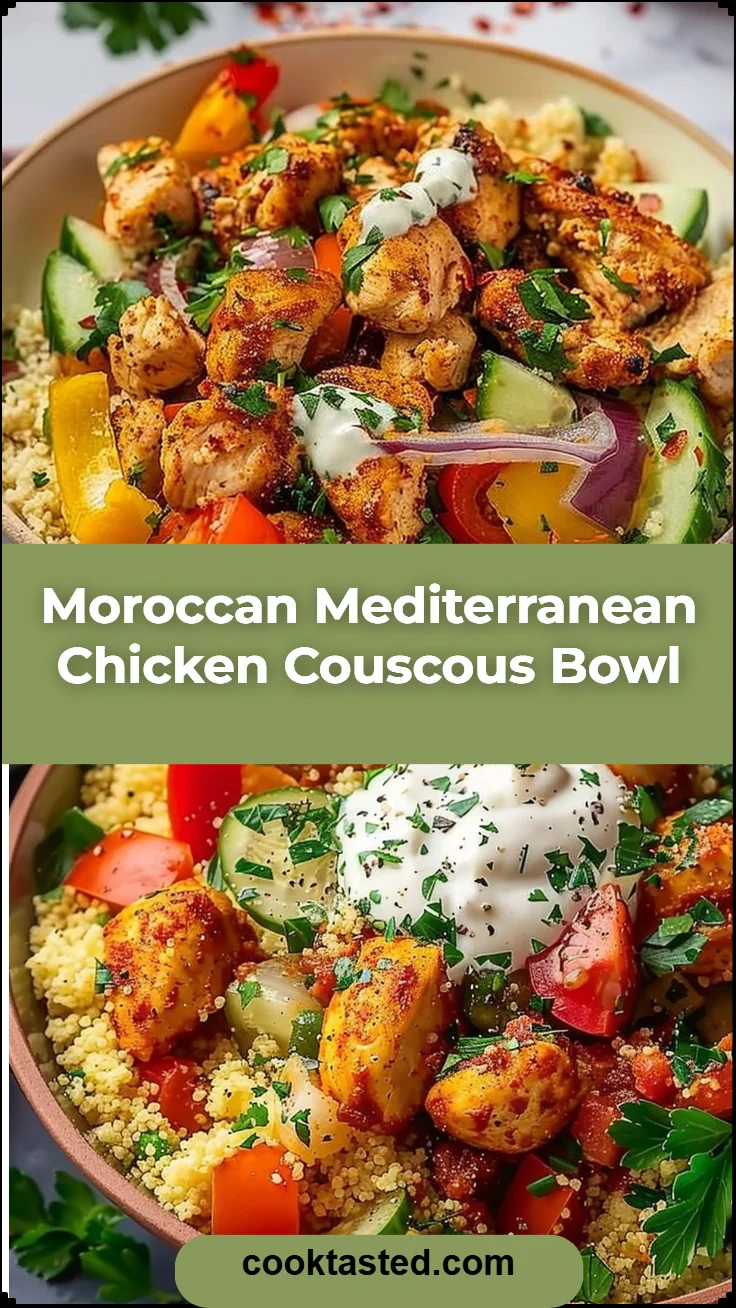 Moroccan Mediterranean Chicken Couscous Bowl