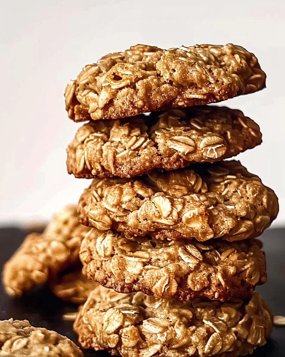 Homemade oatmeal protein cookies on a wooden table with ingredients around.