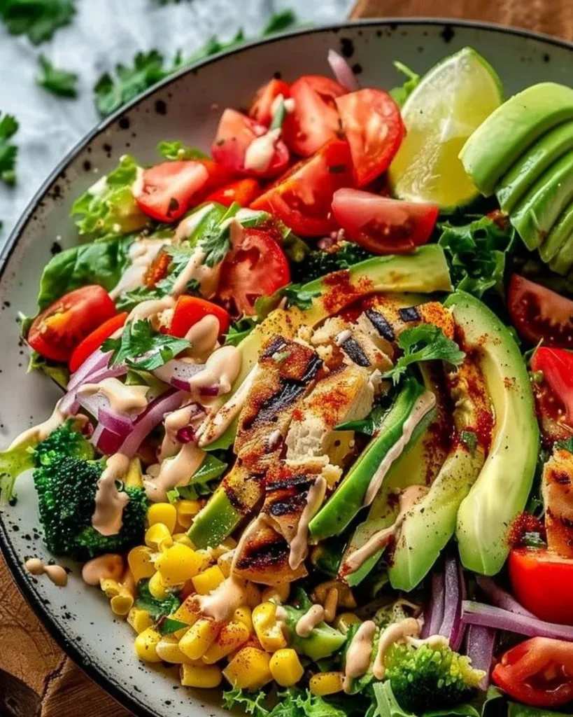Spicy Avocado Salad with fresh ingredients and vibrant colors