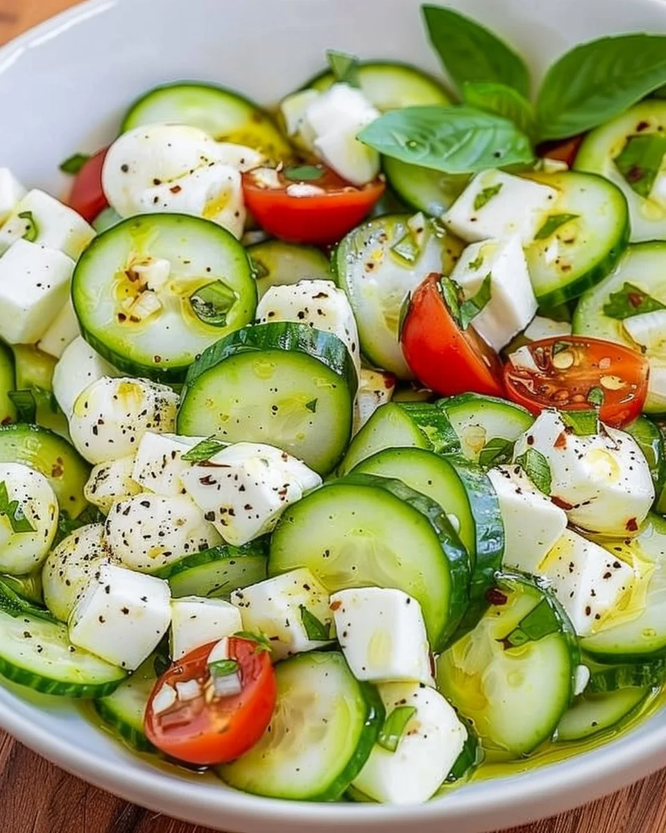 Tasty Cucumber Mozzarella Salad