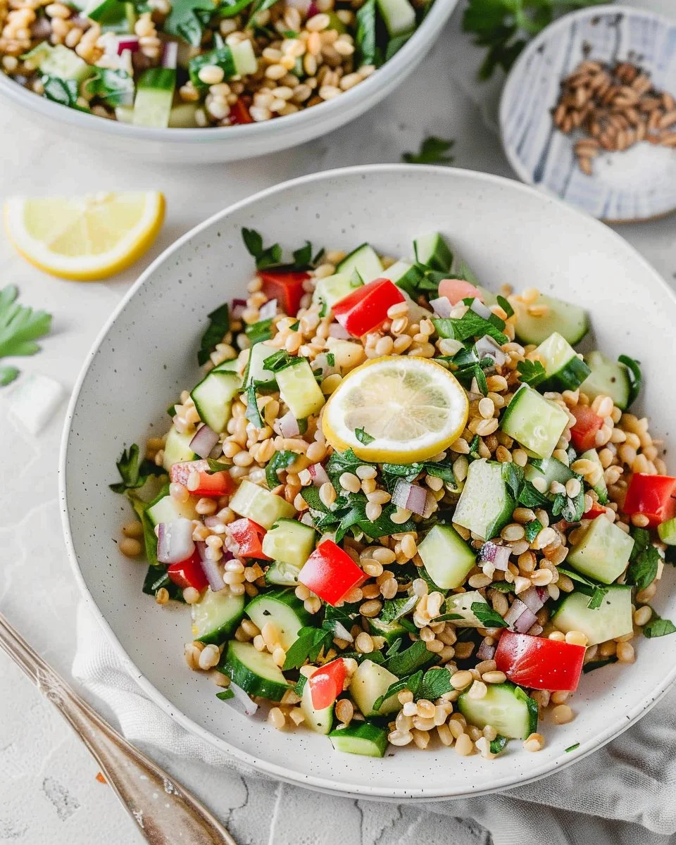 10-Minute Mediterranean Farro Salad