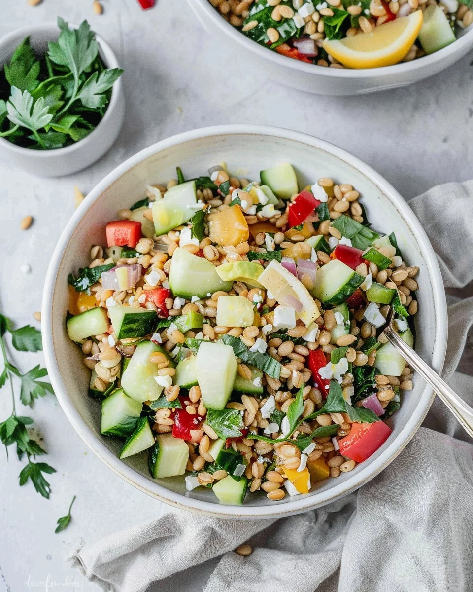10-Minute Mediterranean Farro Salad
