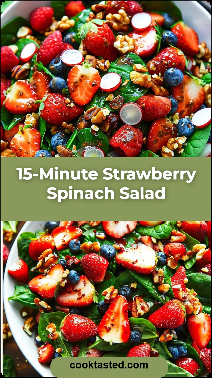 15-Minute Strawberry Spinach Salad
