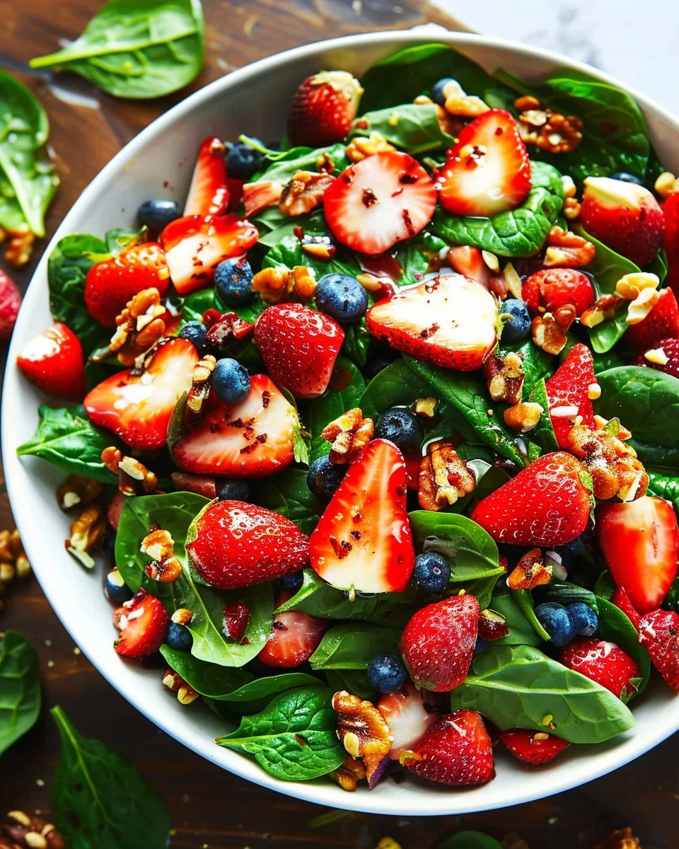 15-Minute Strawberry Spinach Salad