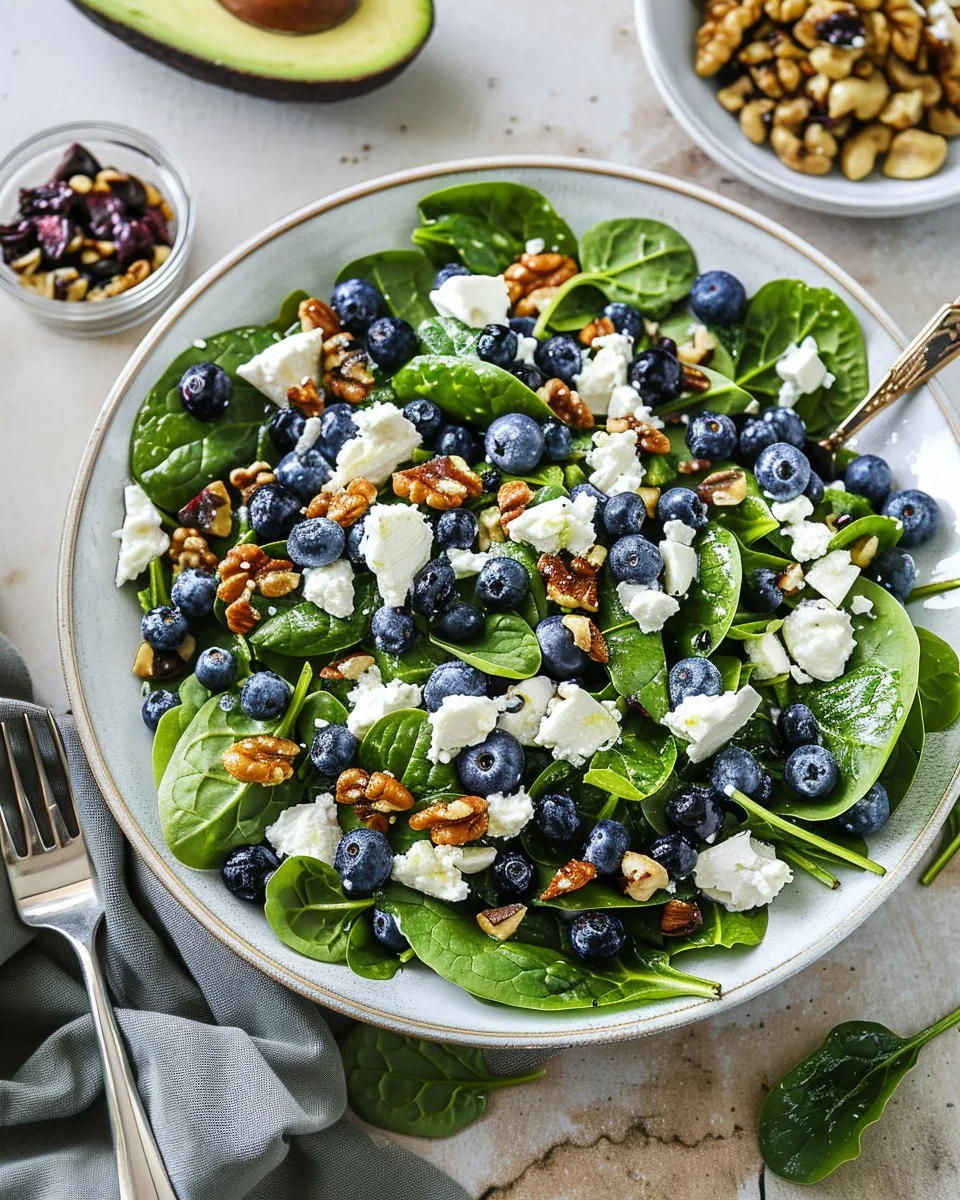 20-Minute Spinach Blueberry Salad