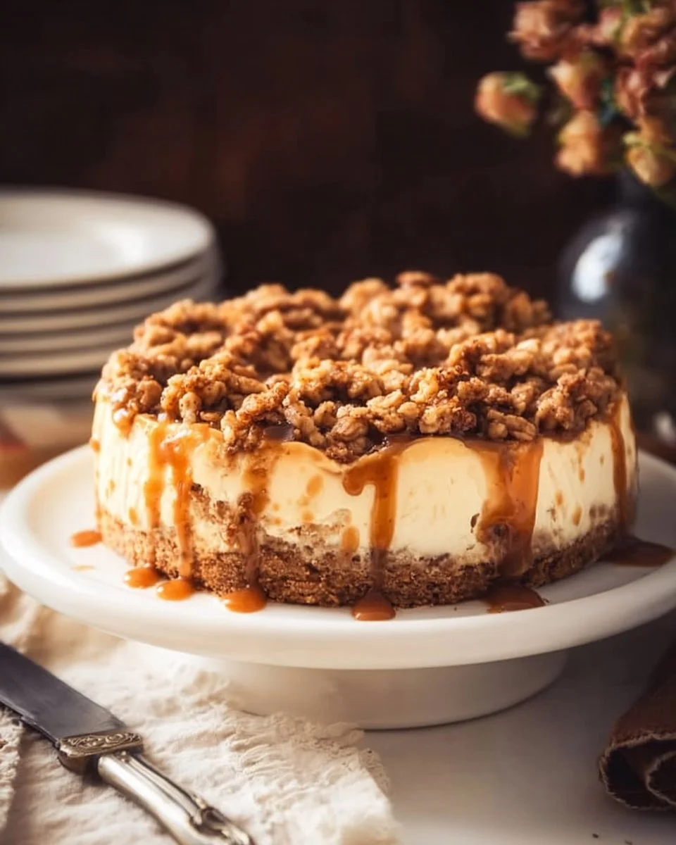 Apple Crisp Cheesecake