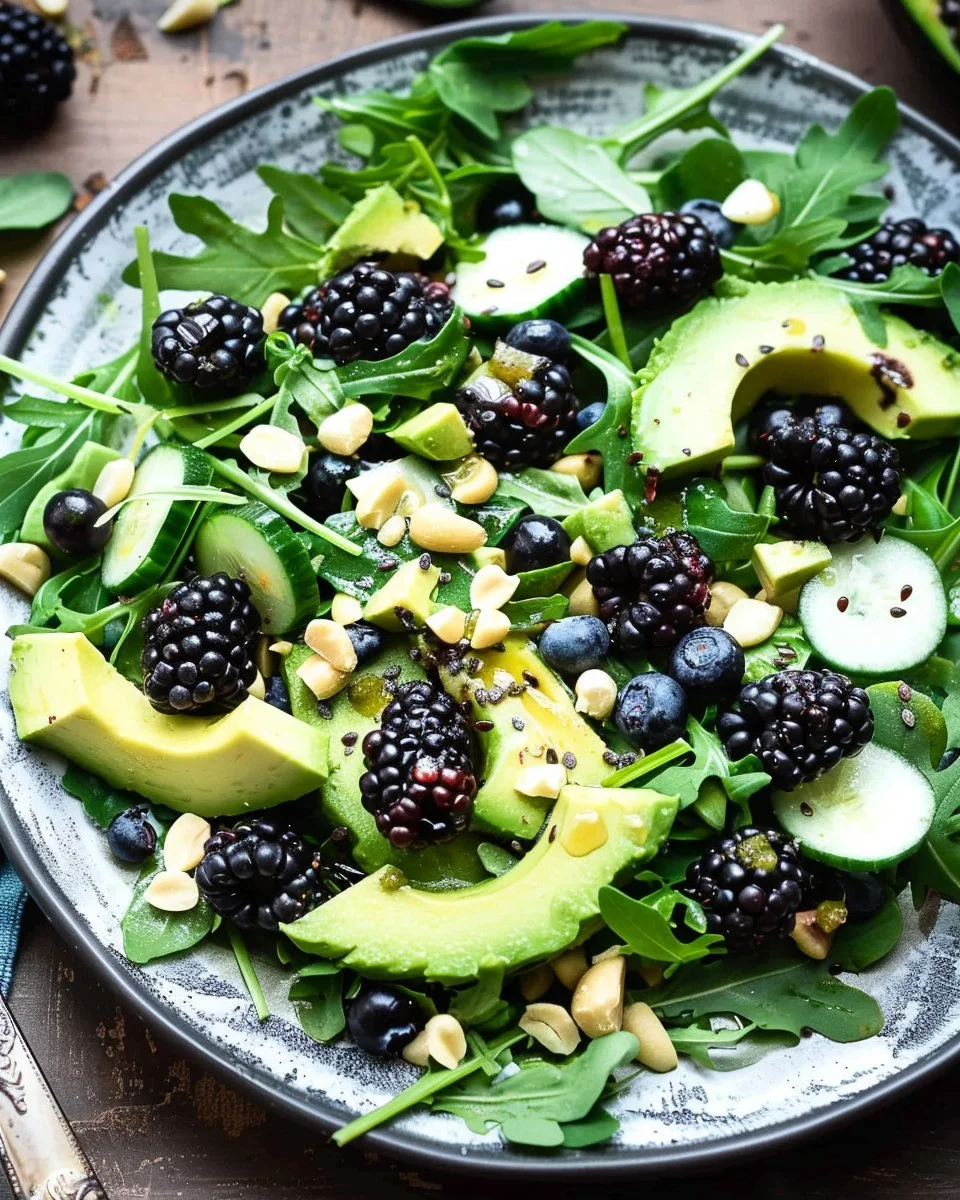 Blackberry, Avocado and Arugula Salad