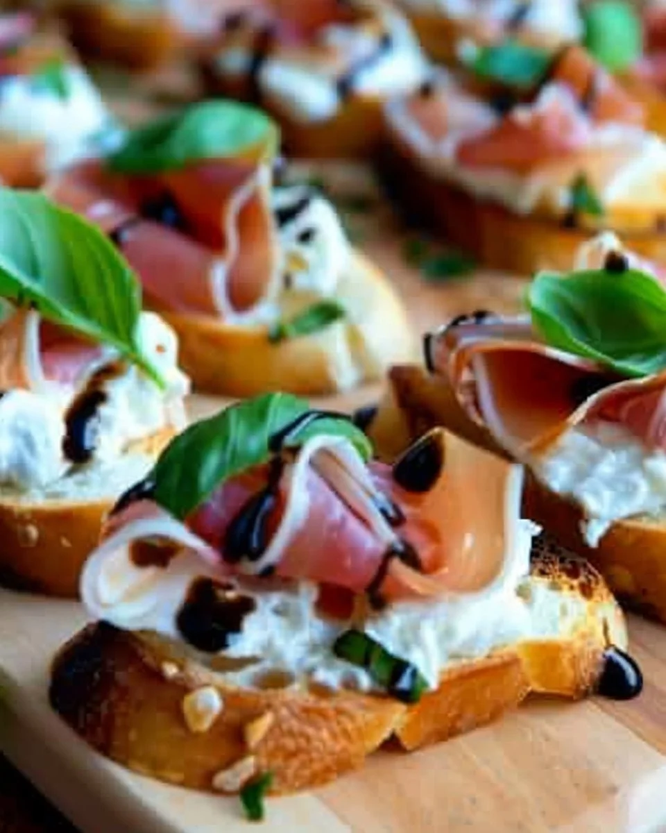 Burrata & Prosciutto Crostini: 1 Elegant Appetizer