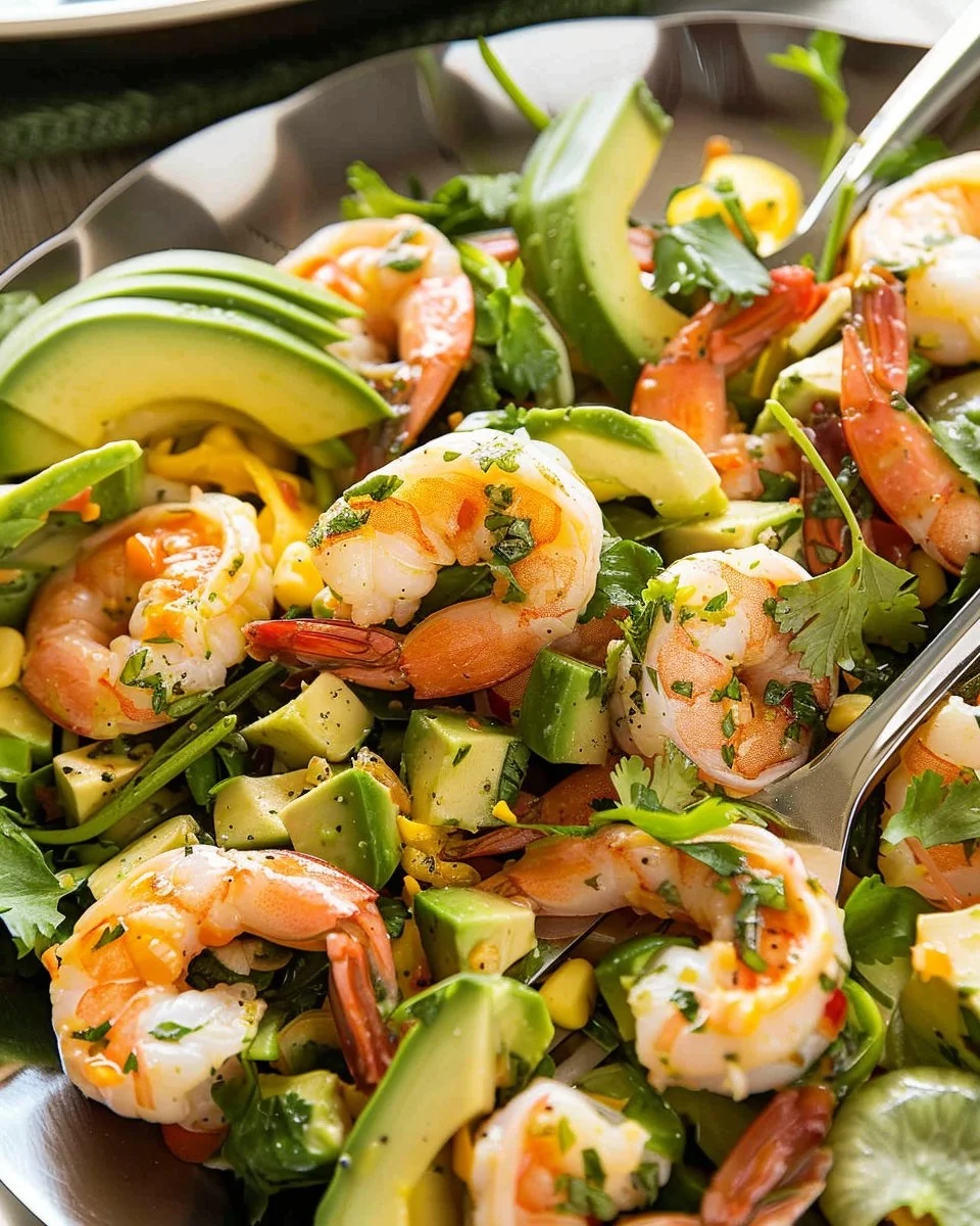 Cilantro Lime Shrimp Salad with Avocado